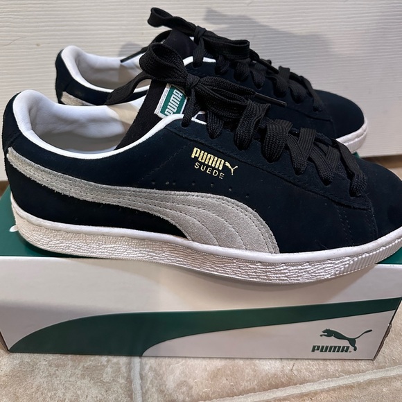 Puma Other - Puma Suede Black and White Sneakers